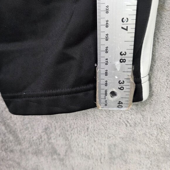 Mens Adidas Black Snap Button 1/2 Tearaway Track Pants Drawstring Elastic XL - Picture 9 of 11